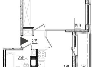 Продам 1-комнатную квартиру, 27.4 м2, Мурино, Воронцовский бульвар, ЖК Краски Лета