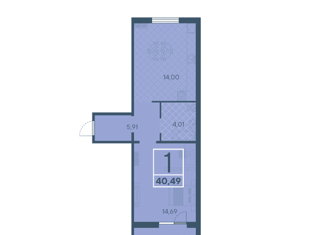 Продается 1-ком. квартира, 37.14 м2, Брянская область, улица А.К. Толстого, 3