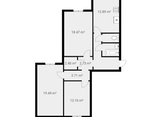 Продам 3-ком. квартиру, 84.8 м2, Санкт-Петербург, проспект Королёва, 69, ЖК Каменка