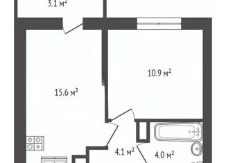 Продажа 1-ком. квартиры, 34.6 м2, Мурино, Екатерининская улица, 3/4, ЖК Территория