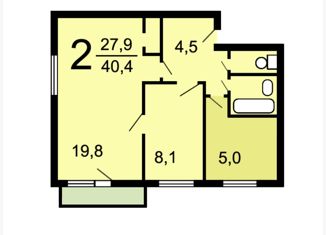 Продаю двухкомнатную квартиру, 40.9 м2, Москва, проезд Нансена, 10к3, район Свиблово