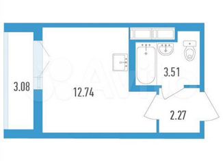 Продается квартира студия, 19 м2, посёлок Шушары, Школьная улица