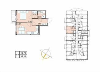 Продам 1-ком. квартиру, 36 м2, Санкт-Петербург, Суздальское шоссе, 24к3, ЖК Новоорловский