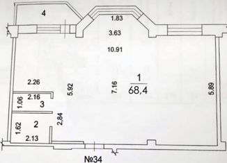 Продаю 2-ком. квартиру, 68.4 м2, рабочий посёлок Тучково, Москворецкая улица, вл2к3