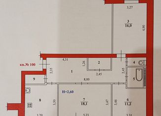 3-ком. квартира на продажу, 80.6 м2, Волгоград, Советский район, Казахская улица, 1/7