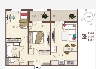 Продам двухкомнатную квартиру, 156 м2, село Новая Усмань, Алмазная улица, 5