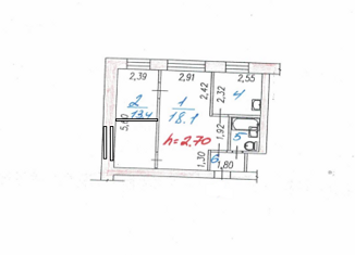 Продам 2-комнатную квартиру, 42.5 м2, Новокузнецк, улица Лазо, 32