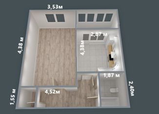 Продам однокомнатную квартиру, 37.2 м2, Тольятти, ЖК Южный Бульвар, улица Полякова, 28Б