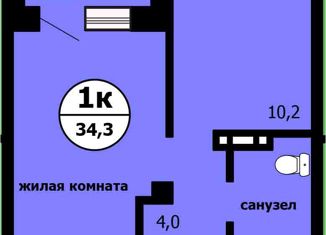 Продажа 1-комнатной квартиры, 35 м2, Красноярск, улица Лесников, 37