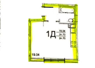 Продажа квартиры студии, 25.3 м2, Санкт-Петербург, проспект Королёва, 69, ЖК Каменка