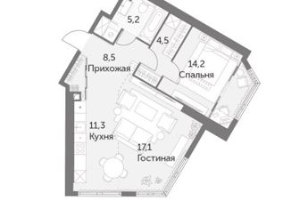Продается 2-ком. квартира, 60.8 м2, Москва, исторический район Беляево, улица Академика Волгина, 2Д