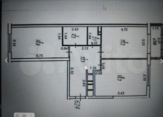 Продажа 2-комнатной квартиры, 70.4 м2, Рязань, Быстрецкая улица, 18к2, район Кальное