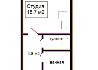 Продаю квартиру студию, 18.7 м2, Москва, Привольная улица, 9к2, метро Косино