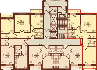 2-ком. квартира на продажу, 70 м2, поселок Бугры