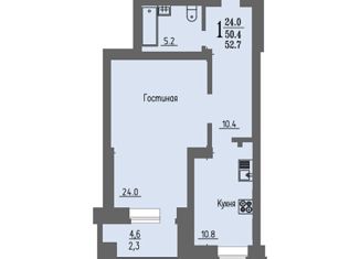 Продам однокомнатную квартиру, 50.4 м2, Воронеж, улица Академика Конопатова, 13