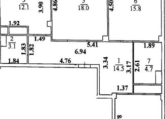 Продажа трехкомнатной квартиры, 83 м2, поселок Аничково, посёлок Аничково, 4