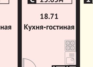 Продажа квартиры студии, 25.74 м2, Мурино, улица Шувалова, 40, ЖК Цвета радуги