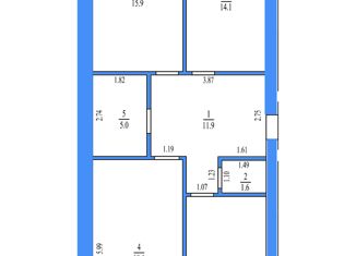 Продается 3-ком. квартира, 83 м2, Оренбург, Тепличная улица, 19А, Дзержинский район