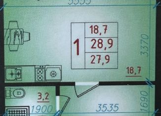 Квартира на продажу студия, 29 м2, аул Новая Адыгея, Бжегокайская улица, 90/5к2