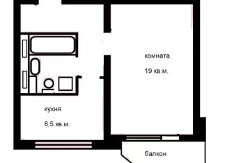 Продаю однокомнатную квартиру, 39.5 м2, Москва, Каширское шоссе, 53к5, станция Москворечье