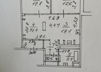 Трехкомнатная квартира на продажу, 74.4 м2, Москва, Митинская улица, 12, метро Волоколамская