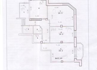 Продам трехкомнатную квартиру, 116 м2, Волгоград, Шекснинская улица, 83, ЖК Семь Ветров