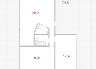 Продам трехкомнатную квартиру, 80 м2, Новосибирск, Потанинская улица, 3, Потанинская улица