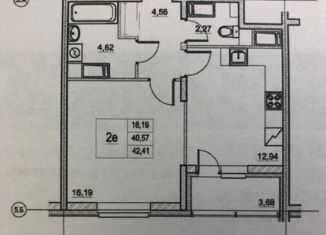 Продам 1-комнатную квартиру, 42.88 м2, Санкт-Петербург, улица Типанова, 23с1, ЖК Питер
