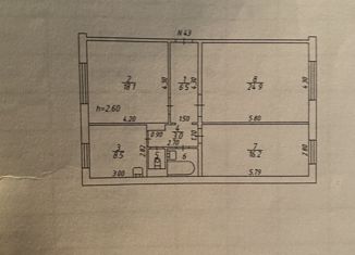 3-комнатная квартира на продажу, 81 м2, Гурьевск, улица Ленина, 103
