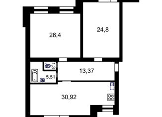 Продажа 2-ком. квартиры, 109.5 м2, Тюменская область, улица Демьяна Бедного, 98к4