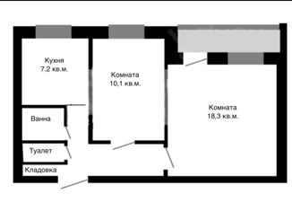 Двухкомнатная квартира на продажу, 46.5 м2, Санкт-Петербург, улица Есенина, 26к1, муниципальный округ Сергиевское