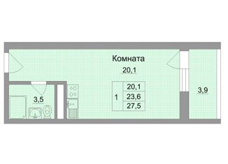 Продам квартиру студию, 27.5 м2, Ростов-на-Дону, улица Нансена, 103/1/3, ЖК Звезда Столицы