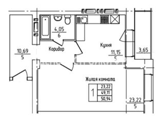 Продам однокомнатную квартиру, 50.2 м2, Архангельская область, проспект Труда, 76