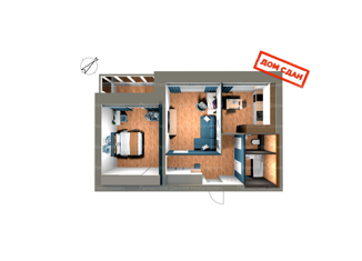 Продается 2-комнатная квартира, 56.1 м2, Орёл, Автовокзальная улица, поз1, Заводской район