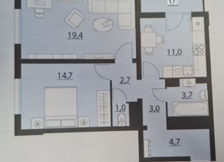 Продается двухкомнатная квартира, 61.9 м2, Воронеж, ЖК Грин Парк, Московский проспект, 189/5