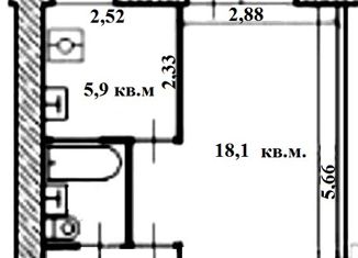 Продается однокомнатная квартира, 30 м2, Москва, метро Кожуховская, 5-я Кожуховская улица, 22к1