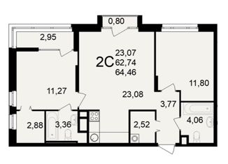 Продаю трехкомнатную квартиру, 65 м2, Рязань, Куйбышевское шоссе, 19, Куйбышевский район