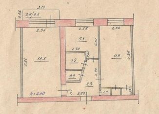Двухкомнатная квартира на продажу, 42.6 м2, посёлок городского типа Лучегорск, 2-й микрорайон, 16