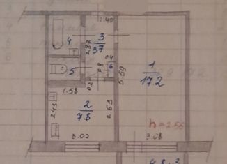 1-комнатная квартира на продажу, 32.9 м2, Выкса, Центральный микрорайон, 1