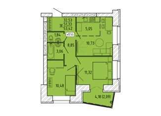 Продаю 3-комнатную квартиру, 51.1 м2, Архангельск, проспект Ломоносова, 283, Октябрьский округ