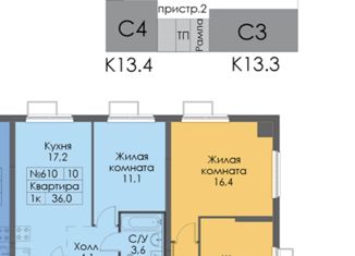 Продажа 2-ком. квартиры, 69.8 м2, Москва, ЖК Люблинский Парк, жилой комплекс Люблинский Парк, к13.2