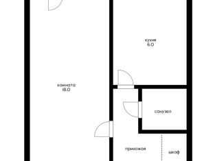 Продается 1-ком. квартира, 30 м2, Краснодар, улица Курчатова, 10, улица Курчатова