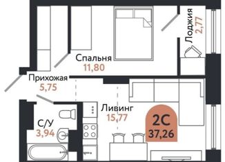 Продажа 2-комнатной квартиры, 37.26 м2, Томск, проспект Ленина, 206В, Ленинский район