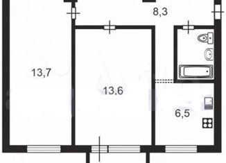 Продажа 2-ком. квартиры, 46.2 м2, Санкт-Петербург, проспект Шаумяна, 40, проспект Шаумяна