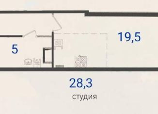Квартира на продажу студия, 28.3 м2, посёлок Парголово, улица Архитектора Белова, 6к3, ЖК Парнас