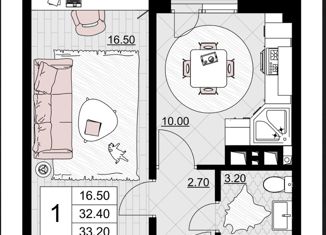 Продажа 1-комнатной квартиры, 34 м2, Анапа, Пионерский проспект, 36Н