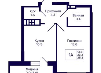 Продам 1-ком. квартиру, 35 м2, Новосибирск, улица Коминтерна, 1с, метро Маршала Покрышкина