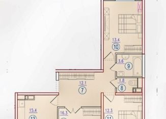 Продам трехкомнатную квартиру, 78 м2, Краснодар, улица Героев-Разведчиков, 6к2, ЖК Перспектива