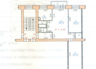 Продается 3-комнатная квартира, 56.1 м2, посёлок Исток, Главная улица, 17