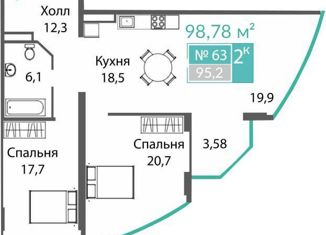 Продажа 2-ком. квартиры, 95.2 м2, Крым, улица Беспалова, 110В